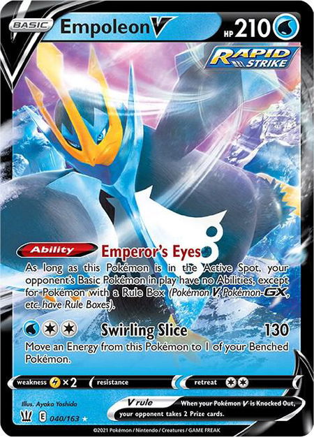Empoleon V - SWSH05: Battle Styles Pokémon trading card