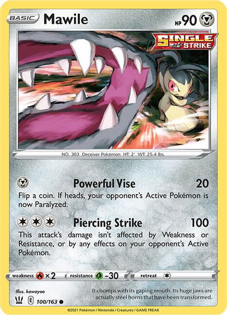 Mawile - SWSH05: Battle Styles Pokémon trading card
