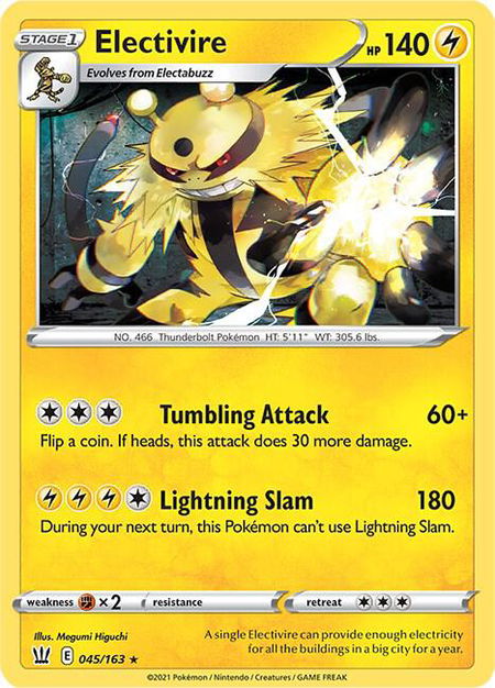 Electivire - SWSH05: Battle Styles Pokémon trading card