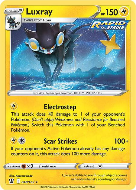 Luxray - SWSH05: Battle Styles Pokémon trading card