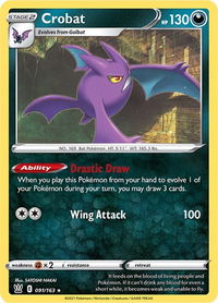 Crobat - SWSH05: Battle Styles (SWSH05) #091/163 - Holo Rare Pokémon Trading Card