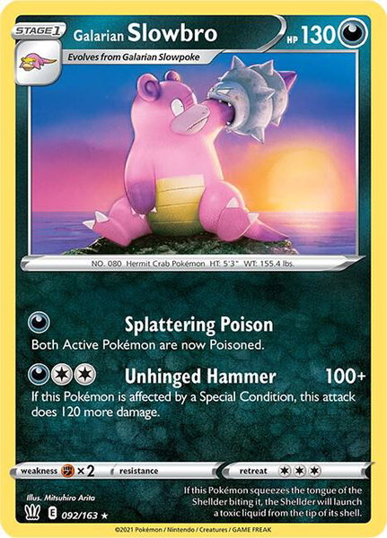 Galarian Slowbro trading card from SWSH05: Battle Styles Galarian Slowbro - SWSH05: Battle Styles Pokémon trading card