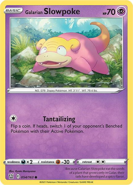 Galarian Slowpoke trading card from SWSH05: Battle Styles Galarian Slowpoke - SWSH05: Battle Styles Pokémon trading card