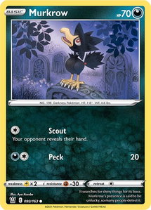 Murkrow - SWSH05: Battle Styles (SWSH05) #093/163 - Common Pokémon Trading Card