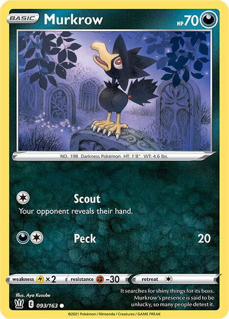 Murkrow - SWSH05: Battle Styles Pokémon trading card