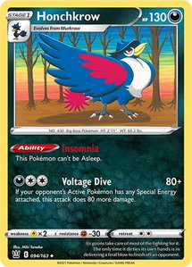 Honchkrow - SWSH05: Battle Styles (SWSH05) #094/163 - Uncommon Pokémon Trading Card