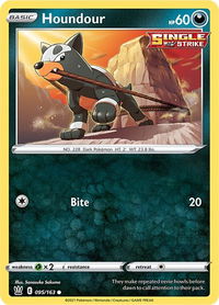 Houndour - SWSH05: Battle Styles (SWSH05) #095/163 - Common Pokémon Trading Card