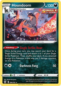 Houndoom - SWSH05: Battle Styles (SWSH05) #096/163 - Holo Rare Pokémon Trading Card
