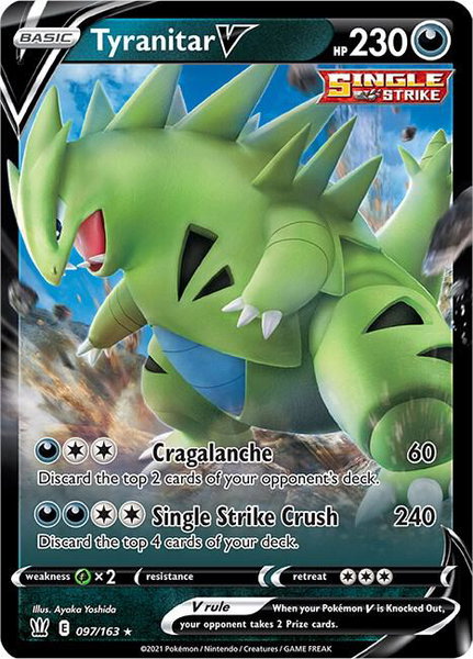 Tyranitar V - SWSH05: Battle Styles Pokémon trading card