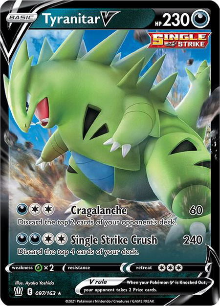 Tyranitar V - SWSH05: Battle Styles Pokémon trading card