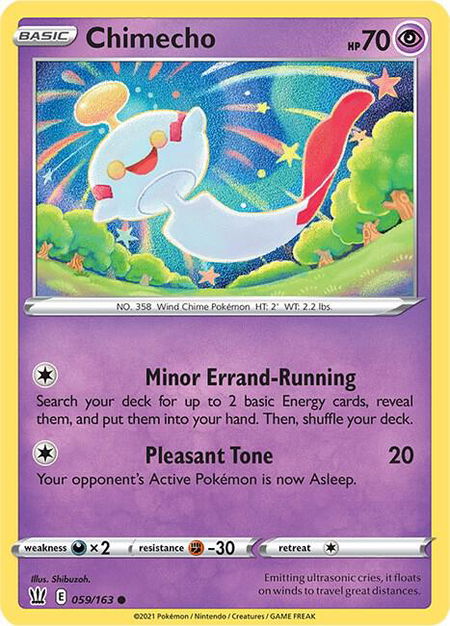 Chimecho - SWSH05: Battle Styles Pokémon trading card