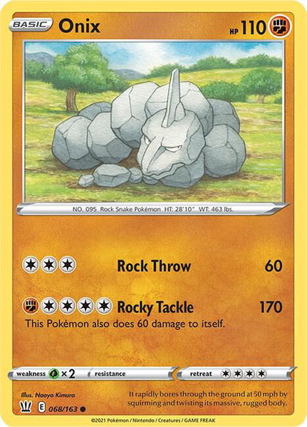 Onix - SWSH05: Battle Styles Pokémon trading card