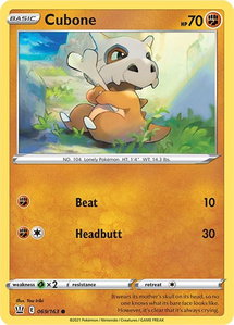 Cubone - SWSH05: Battle Styles (SWSH05) #069/163 - Common Pokémon Trading Card
