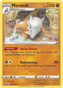 Marowak - SWSH05: Battle Styles (SWSH05) #070/163 - Rare Pokémon Trading Card