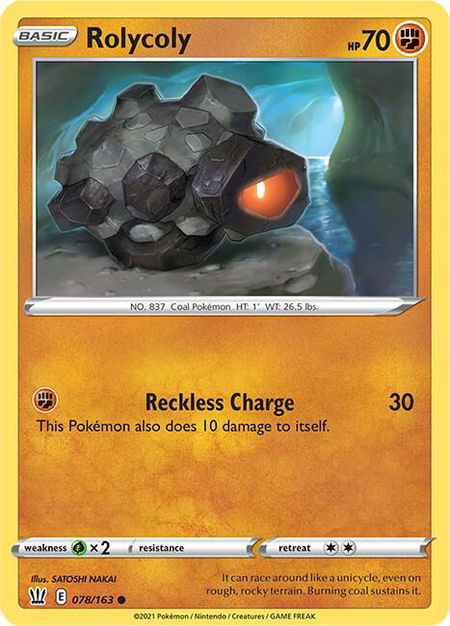 Rolycoly - SWSH05: Battle Styles Pokémon trading card