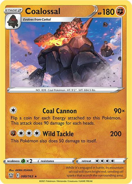 Coalossal - SWSH05: Battle Styles Pokémon trading card