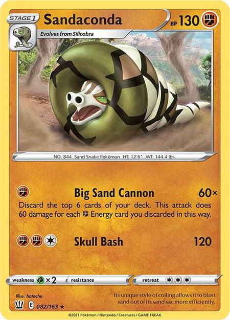 Sandaconda - SWSH05: Battle Styles Pokémon trading card