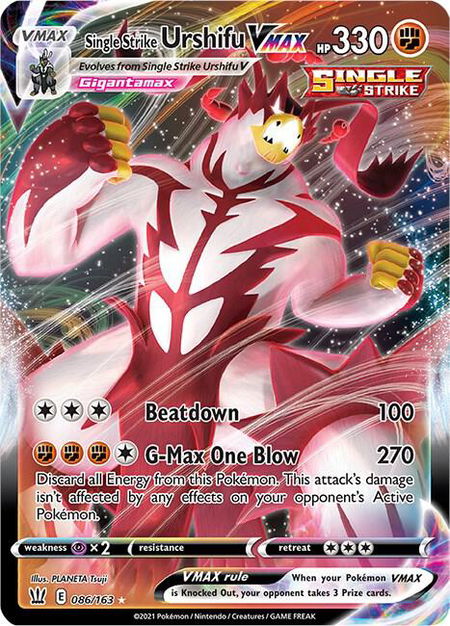 Single Strike Urshifu VMAX - SWSH05: Battle Styles Pokémon trading card