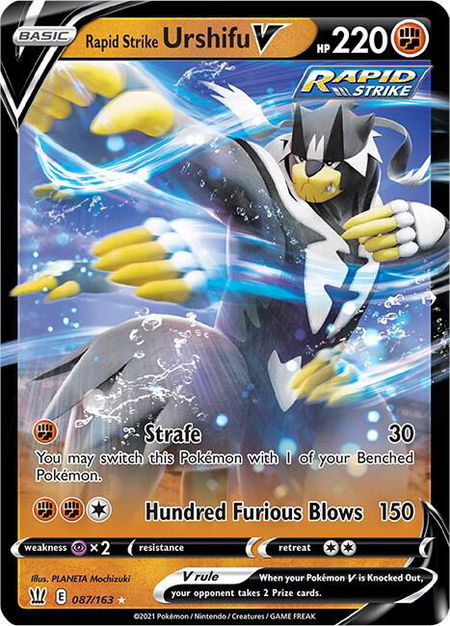 Rapid Strike Urshifu V - SWSH05: Battle Styles Pokémon trading card