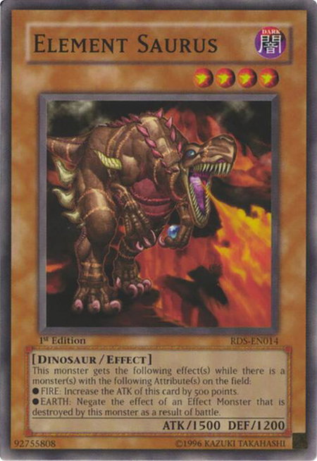 Element Saurus - Rise of Destiny YuGiOh trading card