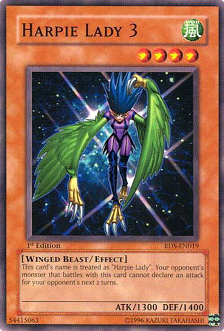 Harpie Lady 3 - Rise of Destiny YuGiOh trading card