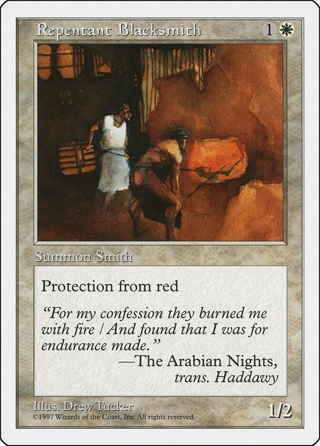Repentant Blacksmith - Fifth Edition Magic: The Gathering trading card