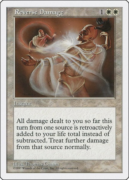 Reverse Damage trading card from Fifth Edition Reverse Damage - Fifth Edition Magic: The Gathering trading card