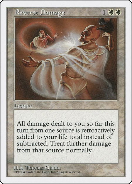 Reverse Damage trading card from Fifth Edition Reverse Damage - Fifth Edition Magic: The Gathering trading card