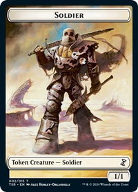 Soldier Token - Time Spiral: Remastered (TSR) #2 - Token Magic: The Gathering Trading Card