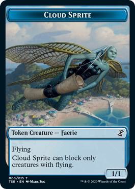 Cloud Sprite Token - Time Spiral: Remastered Magic: The Gathering trading card