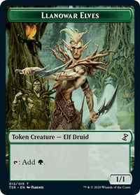 Llanowar Elves Token - Time Spiral: Remastered (TSR) #12 - Token Magic: The Gathering Trading Card