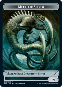 Metallic Sliver Token - Time Spiral: Remastered (TSR) #15 - Token Magic: The Gathering Trading Card