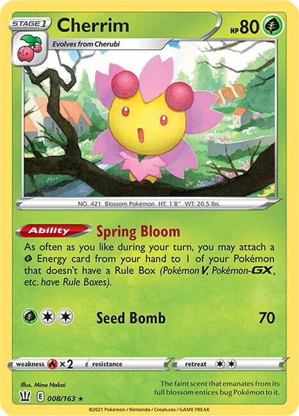 Cherrim - 008/163 trading card from Deck Exclusives Cherrim - 008/163 - Deck Exclusives Pokémon trading card