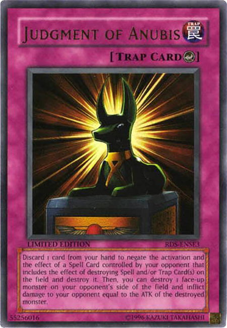 Judgment of Anubis - Rise of Destiny Special Edition YuGiOh trading card