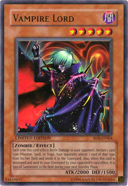 Vampire Lord - Rise of Destiny Special Edition YuGiOh trading card