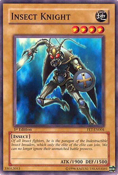 Insect Knight trading card from Flaming Eternity Insect Knight - Flaming Eternity YuGiOh trading card