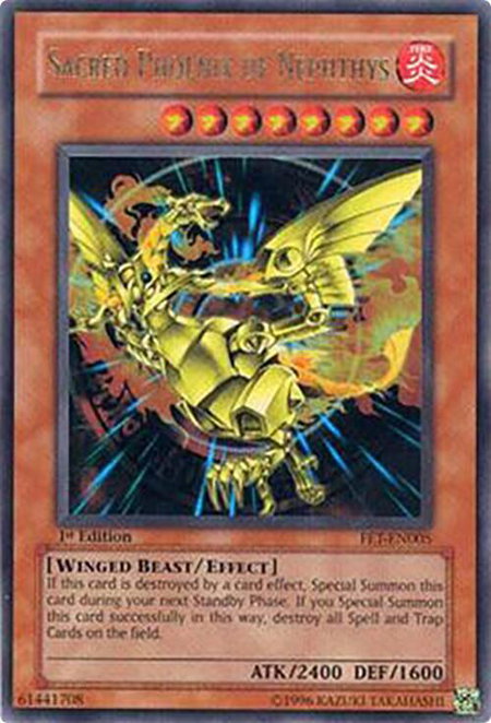Sacred Phoenix of Nephthys - Flaming Eternity YuGiOh trading card