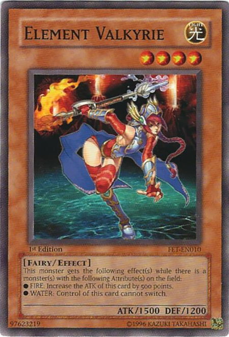 Element Valkyrie - Flaming Eternity YuGiOh trading card