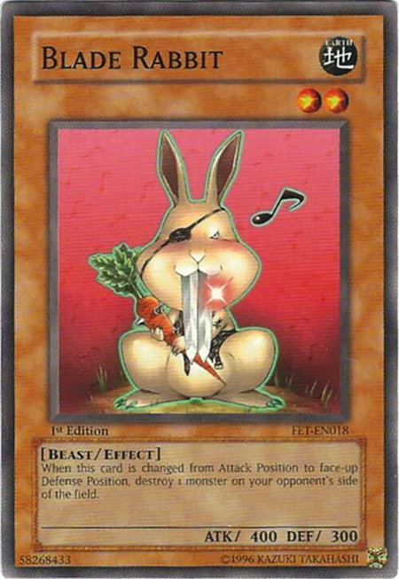 Blade Rabbit trading card from Flaming Eternity Blade Rabbit - Flaming Eternity YuGiOh trading card