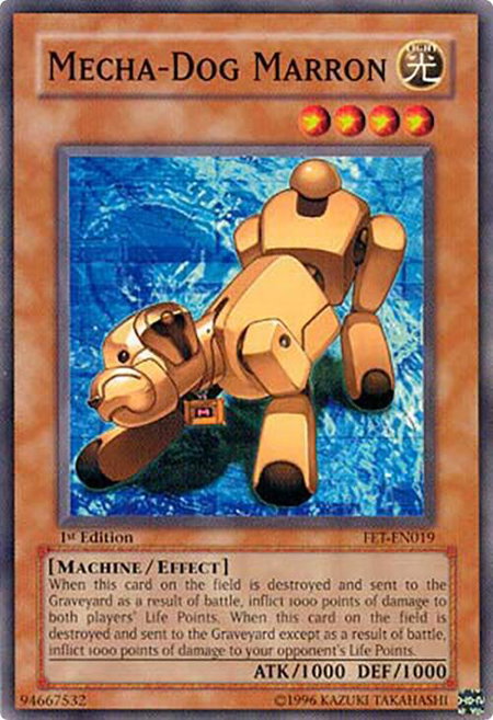Mecha-Dog Marron - Flaming Eternity YuGiOh trading card
