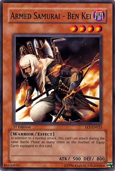 Armed Samurai - Ben Kei trading card from Flaming Eternity Armed Samurai - Ben Kei - Flaming Eternity YuGiOh trading card