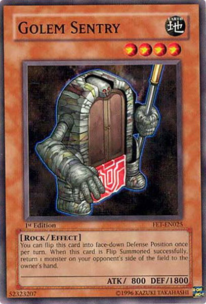 Golem Sentry trading card from Flaming Eternity Golem Sentry - Flaming Eternity YuGiOh trading card