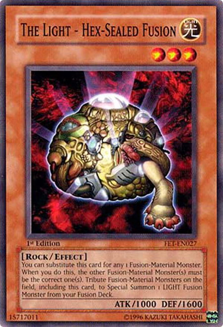 The Light - Hex-Sealed Fusion - Flaming Eternity YuGiOh trading card