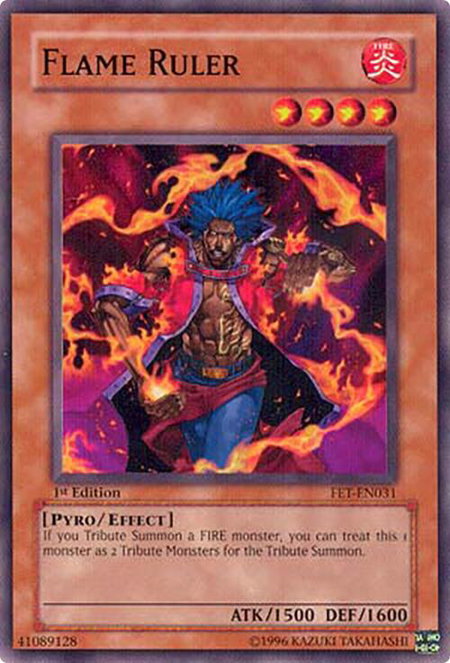 Flame Ruler - Flaming Eternity YuGiOh trading card