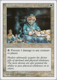 Samite Healer - Fifth Edition (5ED) #58 - Common Magic: The Gathering Trading Card