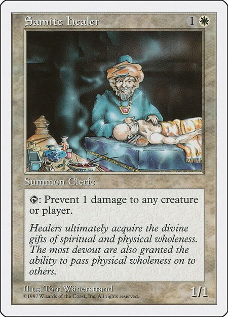 Samite Healer - Fifth Edition Magic: The Gathering trading card