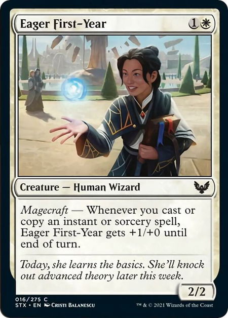 Eager First-Year - Strixhaven: School of Mages Magic: The Gathering trading card