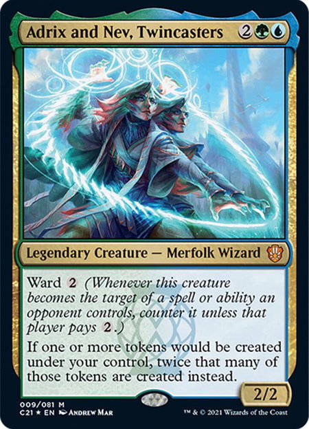 Adrix and Nev, Twincasters - Commander 2021 Magic: The Gathering trading card