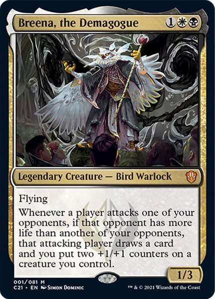 Breena, the Demagogue trading card from Commander 2021 Breena, the Demagogue - Commander 2021 Magic: The Gathering trading card