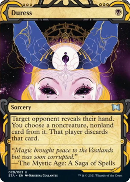 Duress trading card from Strixhaven: Mystical Archives Duress - Strixhaven: Mystical Archives Magic: The Gathering trading card